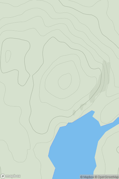Thumbnail image for Meall a' Choire [Loch Maree to Loch Broom] showing contour plot for surrounding peak